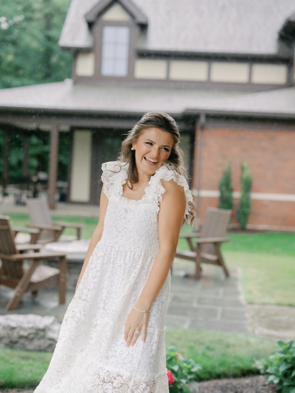 Hill House White Lace Nap Dress